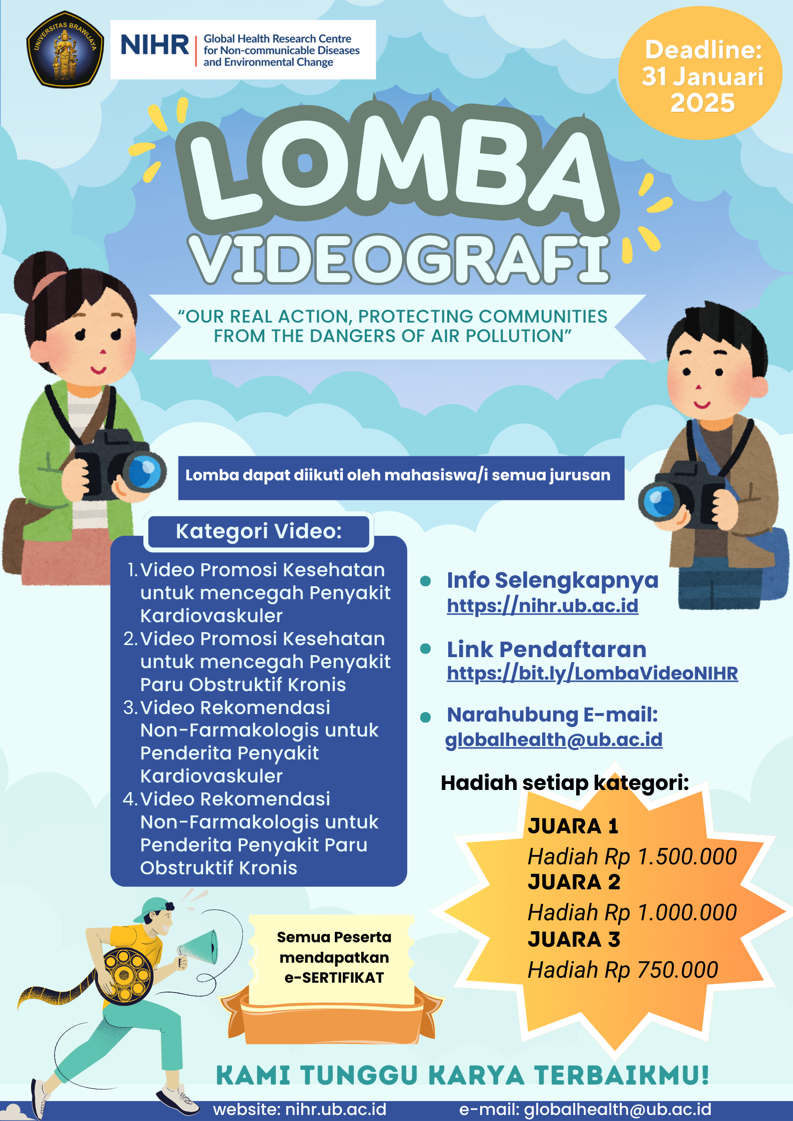 Lomba Videografi 2025: Dari Ide Kreatif Menuju Aksi Nyata untuk Kesehatan Masyarakat